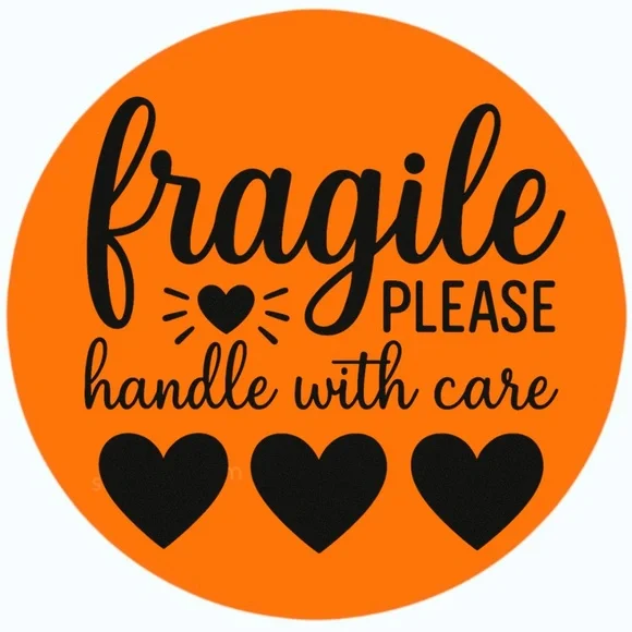 Fragile Handle With Care Stickers – 2" Round Labels – 100 PCS – 15 Color Options - Picture 10 of 15